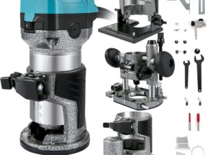 VEVOR Fresa per legno 33.000 giri/min con 4 basi e accessori