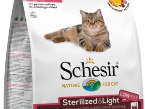Schesir Sterilized & Light Prosciutto, Cibo Secco Gatti 1,5 kg (x2)