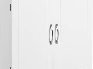VASAGLE Armadietto Bagno Sospeso 60x60 cm Bianco Opaco