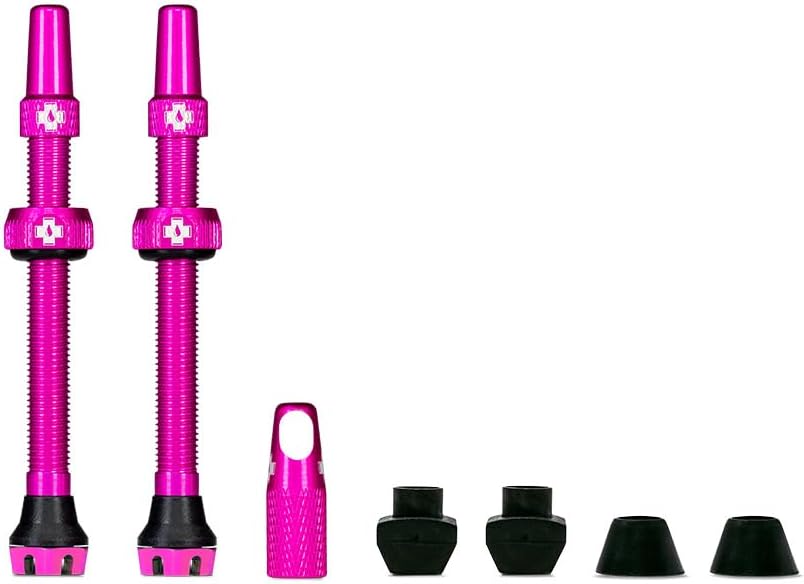 Valvole Tubeless Presta 60mm Rosa Muc-Off con Smonta Valvola