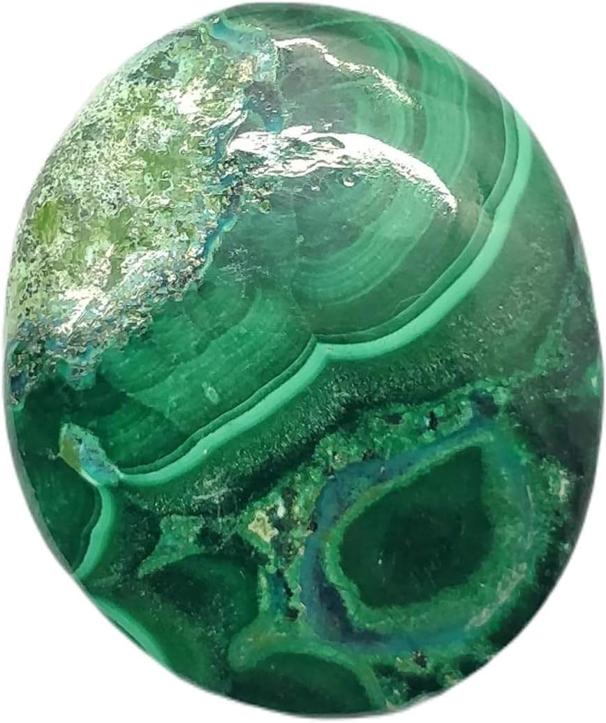 Malachite naturale ovale 24x20mm cabochon per gioielli