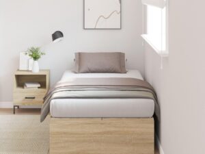 Letto Contenitore in Rovere Sonoma 90x200 cm - Gecheer