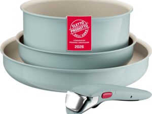 Lagostina Ingenio Pastel - Set 4 padelle manico rimovibile
