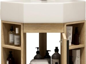 Mobile bagno angolare con lavabo sospeso 40cm