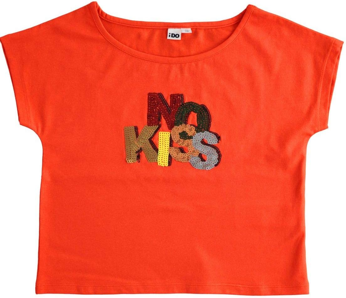 IDO Fresca T-Shirt con scollo a barca e paillettes