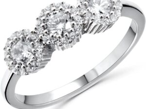 Anello Trilogy Donna in Argento 925 con Zirconi