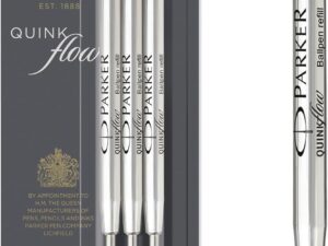 Ricariche inchiostro Parker QUINKflow nero punta media - 3 pezzi