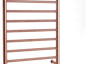Scaldasalviette Elettrico Oro Rosa, Termoarredo in Acciaio Inox 80x50cm