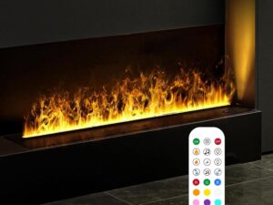 Camino a vapore 3D realistico con telecomando