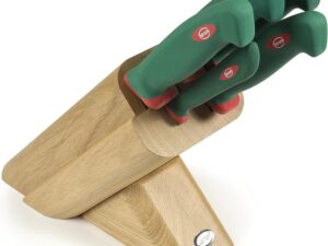 Sanelli Ceppo Coltelli Leck Legno 5 Pezzi - Made in Italy