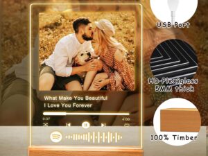 Targa Spotify in Vetro Acrilico Personalizzata