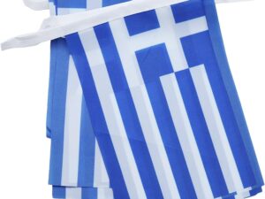 Ghirlanda Grecia 12m con 20 Bandiere 45x30cm - AZ FLAG