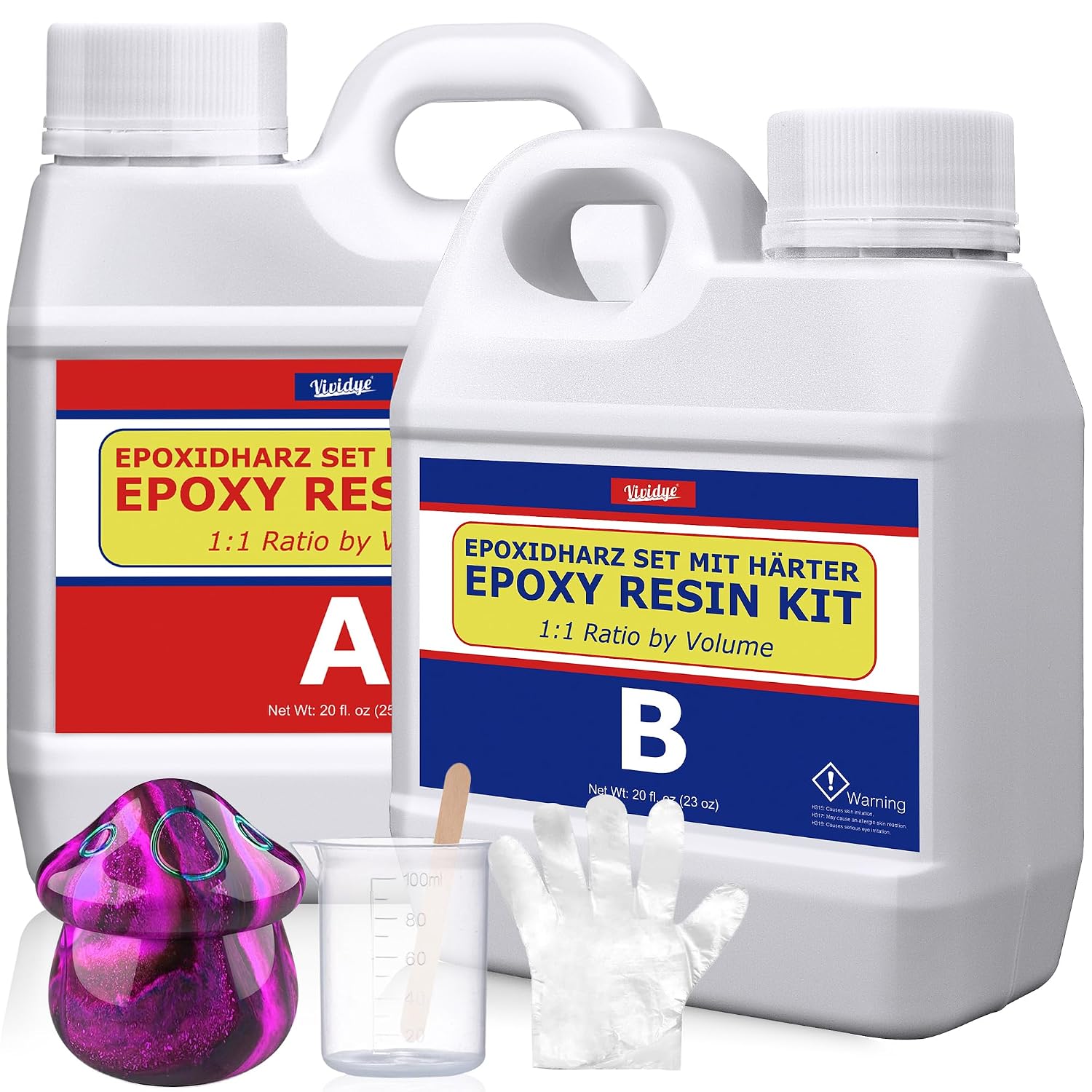 Resina Epossidica 1kg 1:1 - Vividye Trasparente