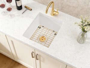 Lavello da cucina bianco in granito 33 cm sottopiano