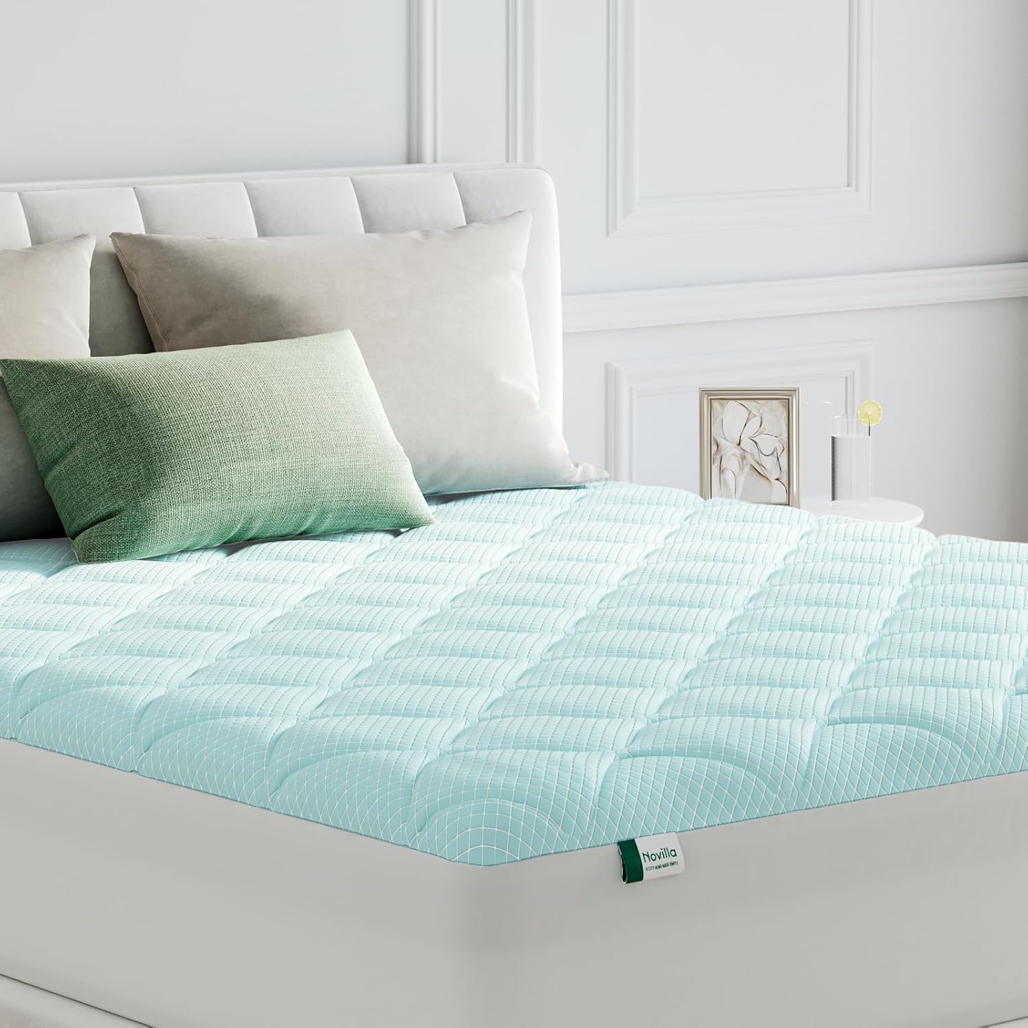Coprimaterasso Rinfrescante Novilla 160x200cm per Notti Calde