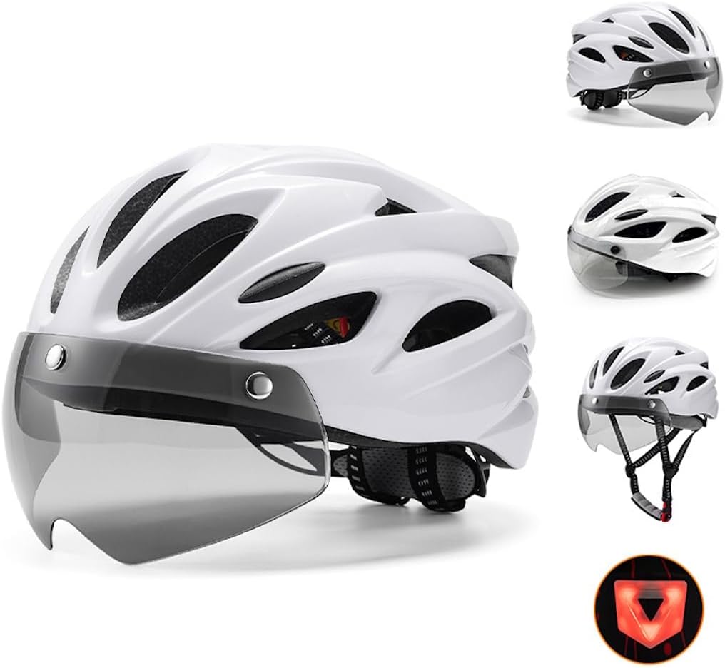 Casco MTB LED Visiera Magnetica Msport Uomo/Donna