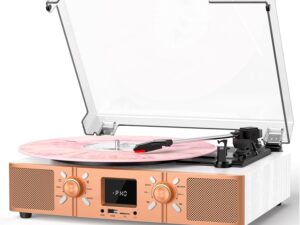 Giradischi VICTRESS con altoparlanti integrati, Bluetooth e registrazione