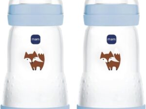 MAM Biberon Easy Start 260 ml Set da 2 (Azzurro)
