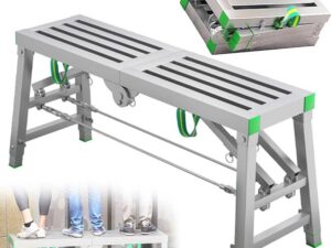Ponteggio Portatile 300 kg, Pieghevole per Lavori Edili e Fai-da-Te