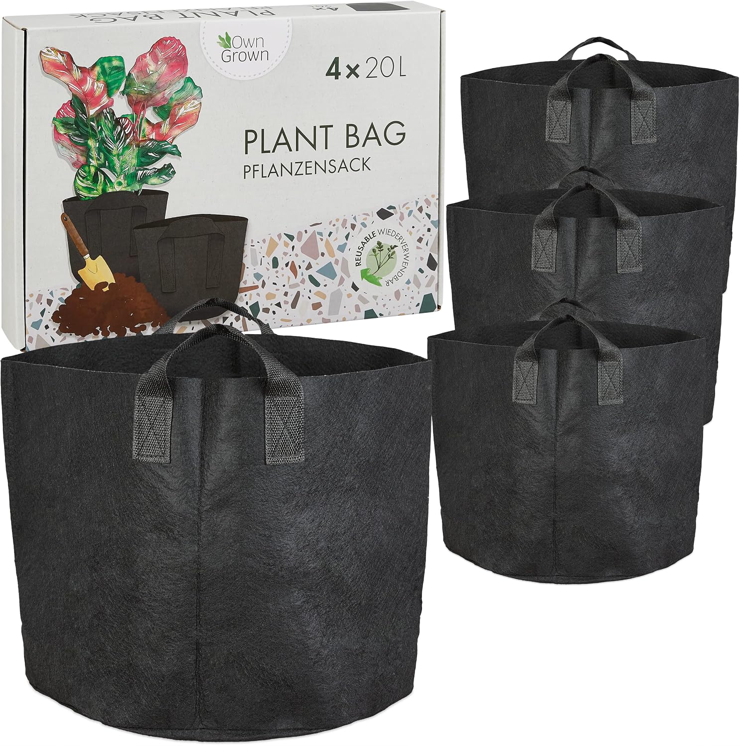 OwnGrown Set Fioriere 20L: Semina Patate e Ortaggi