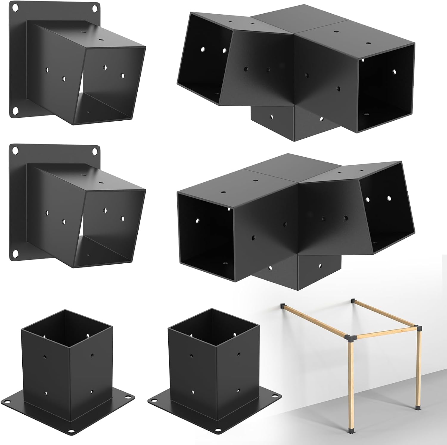 Staffe per pergola 4x4, kit estensione 3 vie TFMUZERT