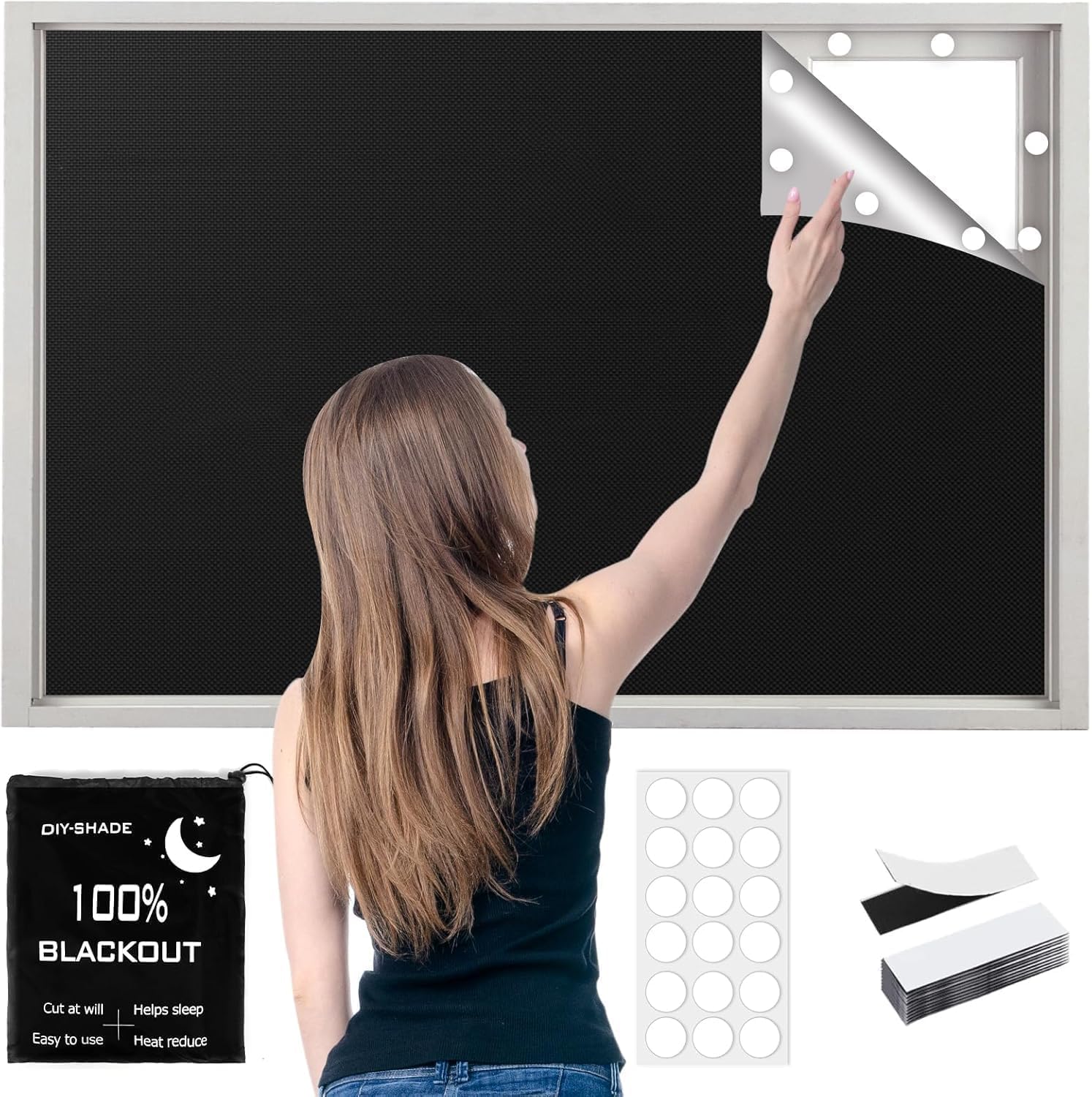 Tende oscuranti 100x145 cm senza foratura - Obcxin
