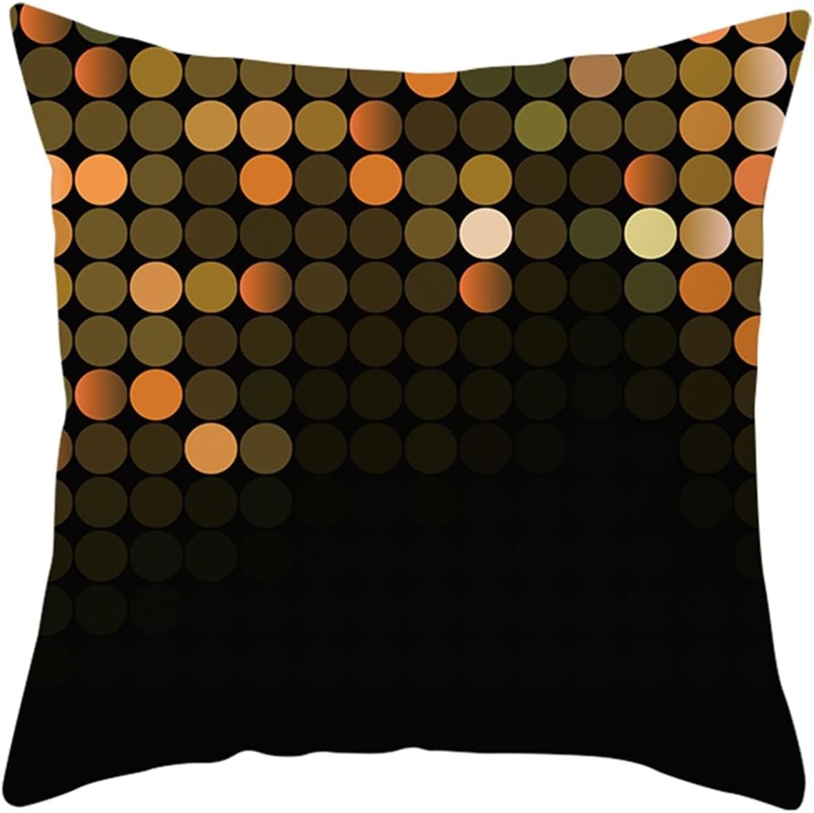 Fodera cuscino Lino 45x45cm - Nero Oro Arancio Isdreem