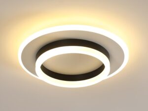 Goeco Plafoniera LED Rotonda 28W Bianca & Nero