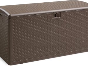Baule esterno Amazon Basics 375L marrone per giardino