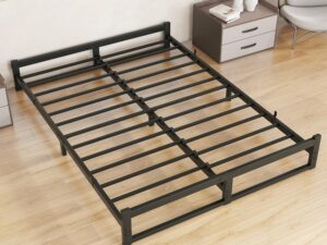 Telaio letto king size basso 15,2 cm in metallo nero