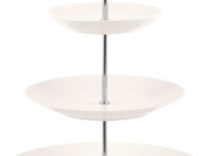 H&H Alzata 3 Piani in Bone China Avorio – Elegante Espositore Dolci