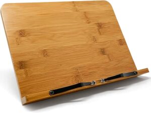 Porta libro in bambù per cucina – Supporto leggio per ricette