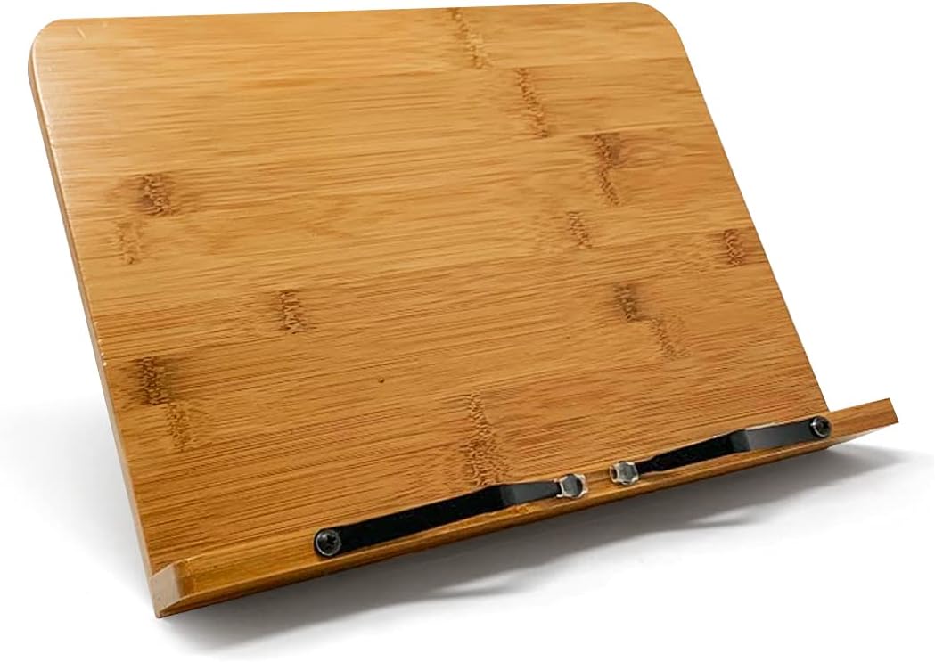Porta libro in bambù per cucina – Supporto leggio per ricette