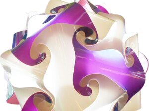 Lampadario moderno FIOCCO 35 cm Viola e Bianco LED
