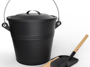 Secchio cenere camino VOUNOT 5L con accessori in metallo