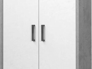 Armadio Robuschi 75x175 cm, due ante bianco cemento e cassetto