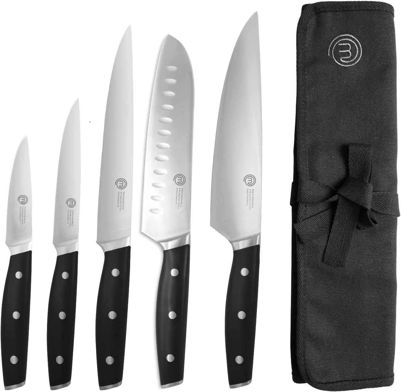 Set Coltelli Chef MasterChef 5 Pezzi in Acciaio Inox