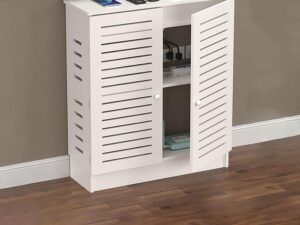 Armadio Porta Router Wifi in Legno 50x80x20cm Bianco