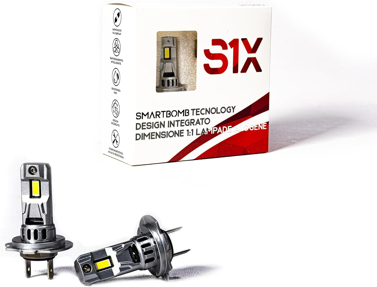 Smartbomb LED H7 Mini 8000lm 55W Canbus - Luce Perfetta Auto/Moto