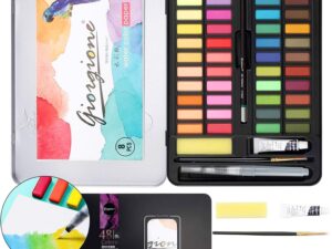 Set Acquerelli 48 Colori Professionali con Accessori