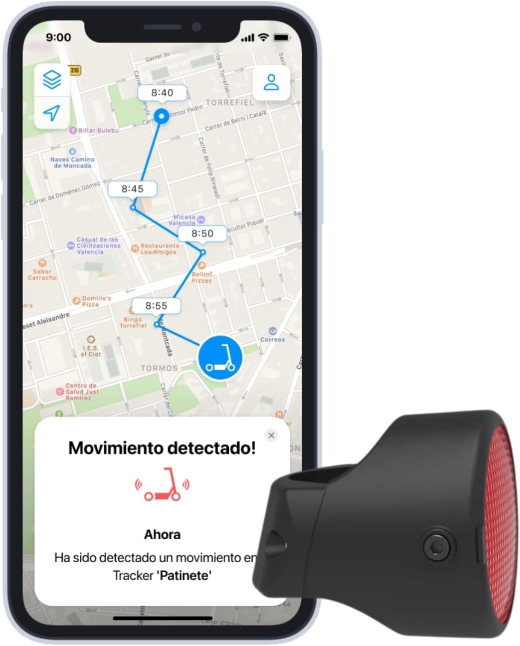 Invoxia Bike Tracker - Localizzatore GPS antifurto per bici