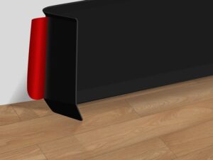 Battiscopa PVC Nero Adesivo 10cm Flessibile JAHOMFAI
