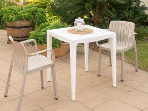 Set 4 sedie SHAF Lea impilabili da giardino