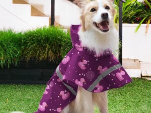 Giacca impermeabile per cani grandi - Taglia 2XL, colore viola