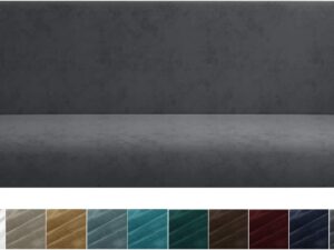 Fodera velluto divano futon grigio, elastica e protettiva
