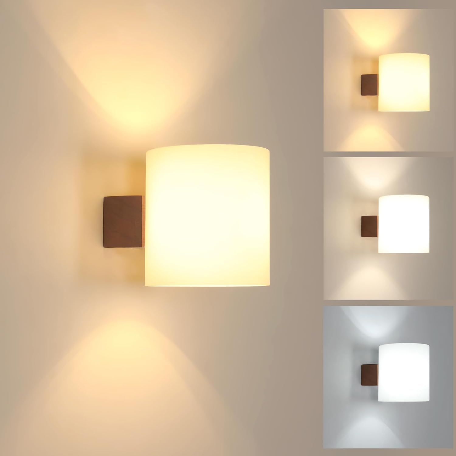 Comely Applique Vintage in Legno Noce E27 - Design Scandinavo