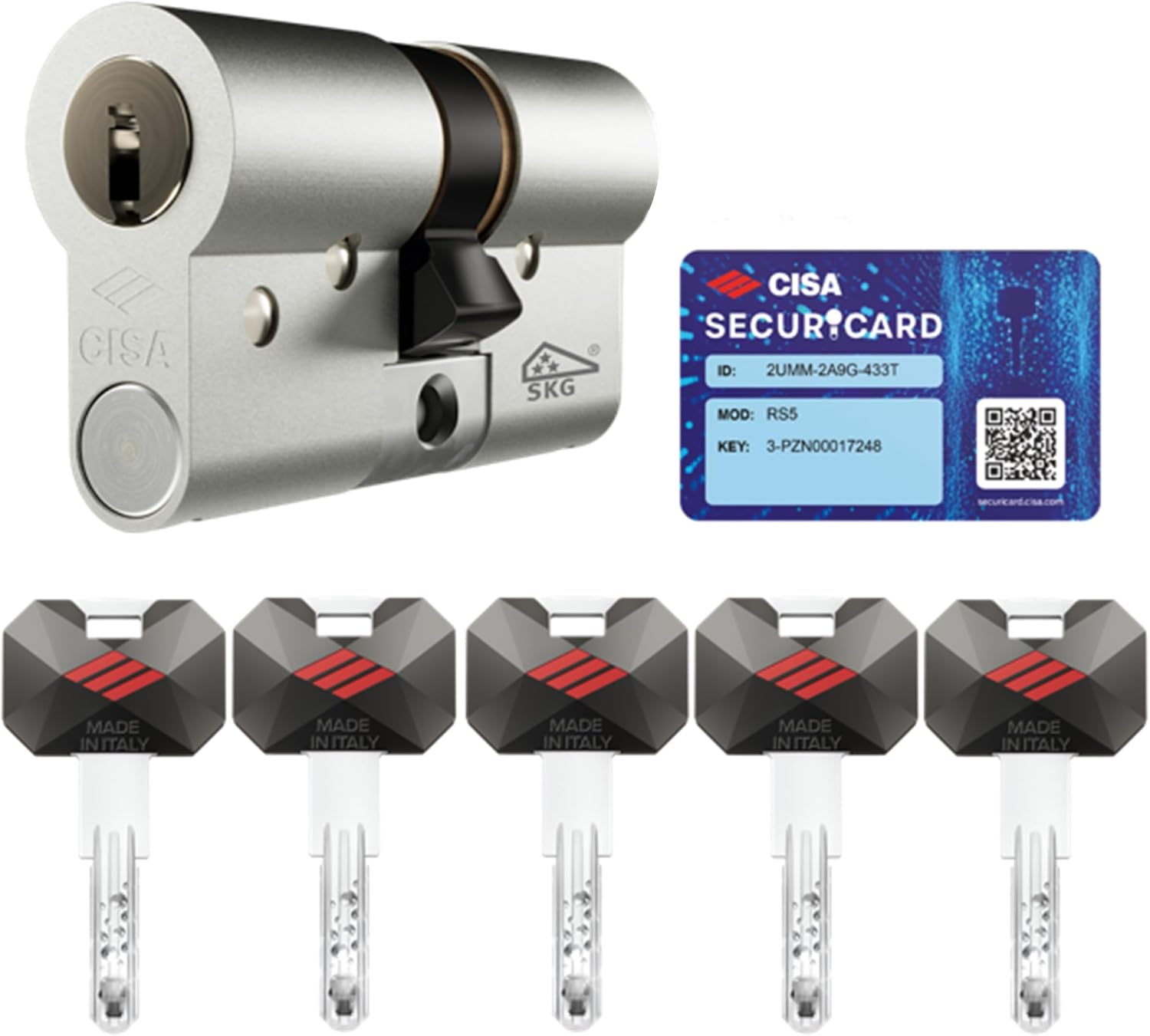 CISA Cilindro RS5 50/30 - Massima Sicurezza con 5 File di Perni