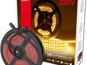 Striscia LED 5m 220V Bianco Caldo 3000K IP65