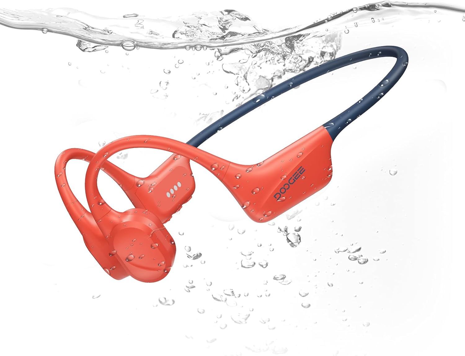 Cuffie Conduzione Ossea IP68 per Nuoto DOOGEE Rosso